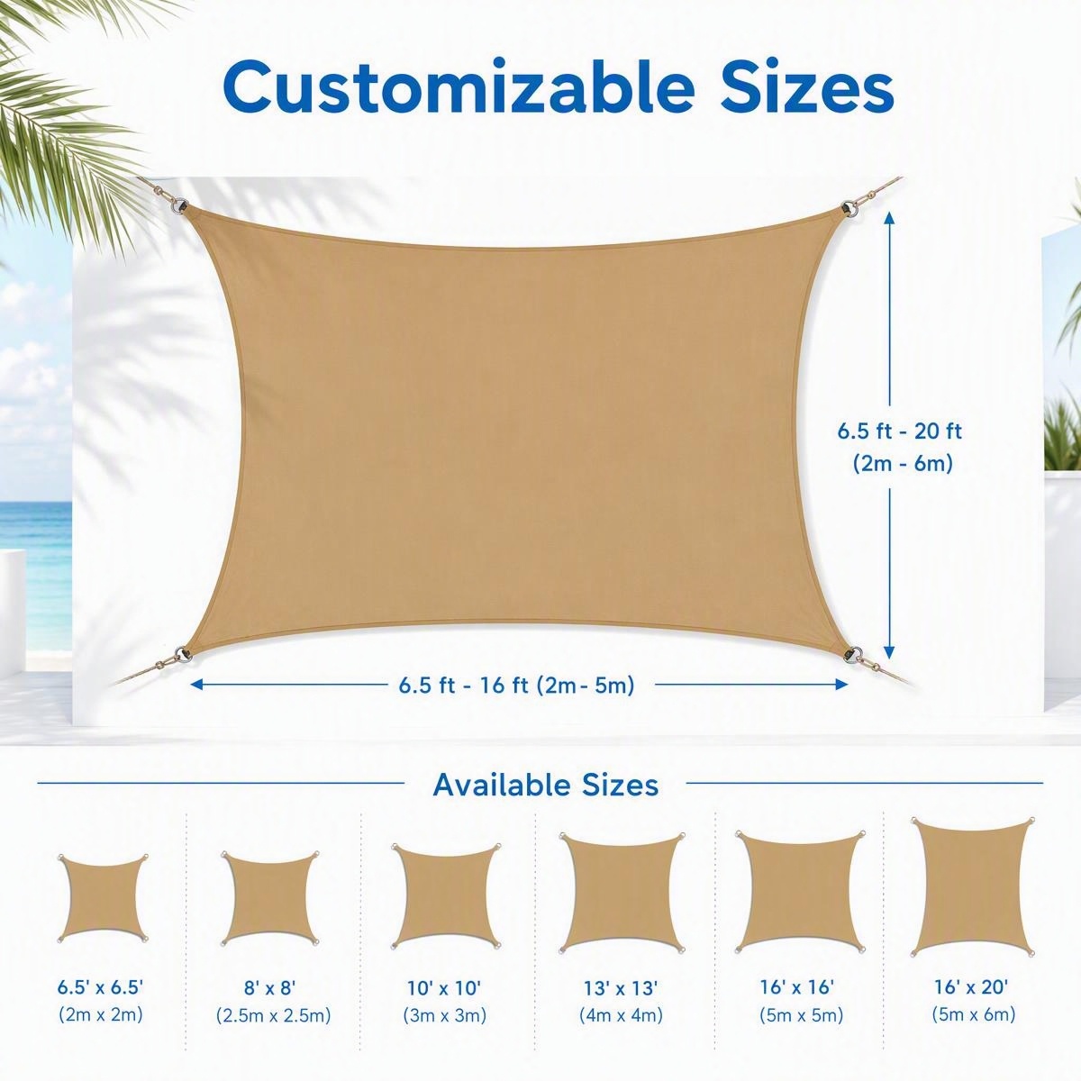rectangle waterproof shade sail size rectangle waterproof shade sail size
